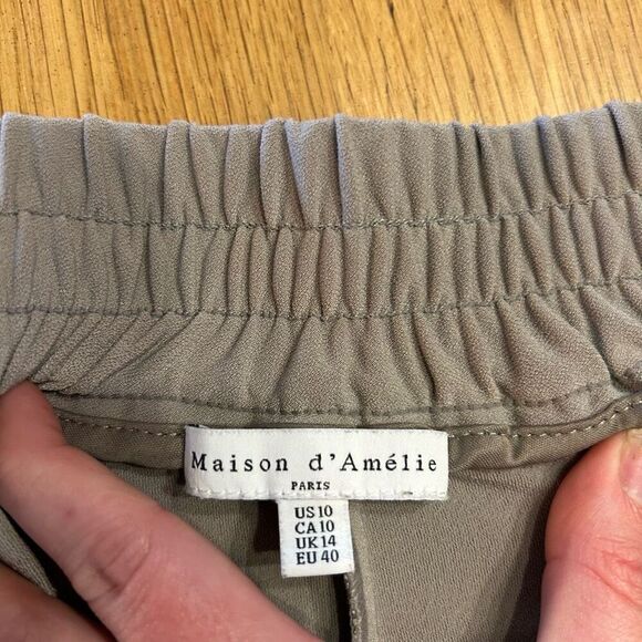 Maison D’Amélie Size 10 Gray Dress Pants - Picture 6 of 7